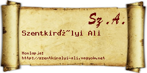 Szentkirályi Ali névjegykártya